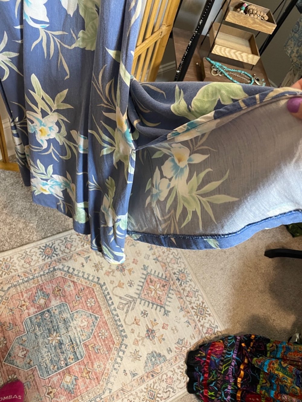 Tahiti Reef Club Blue Floral Sleeveless Maxi Dress - Picture 4 of 6